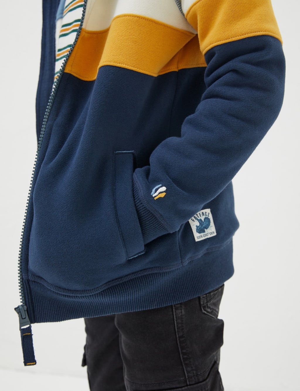 Cotton Rich Striped Zip Hoodie (3-13 Yrs) image 4