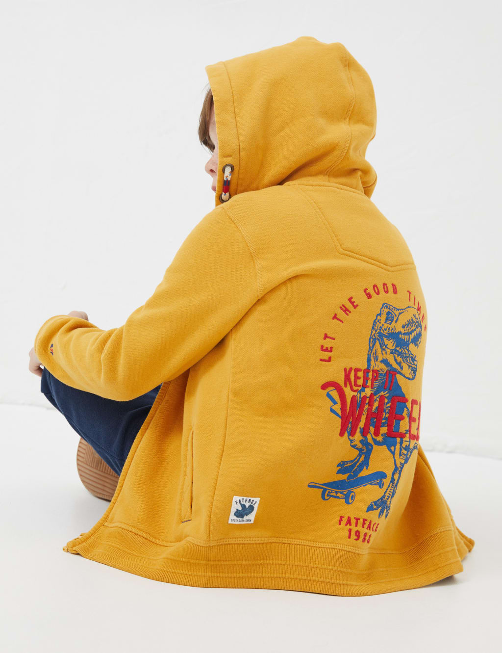 Cotton Rich Dinosaur Graphic Zip Hoodie (3-13 Yrs) image 3