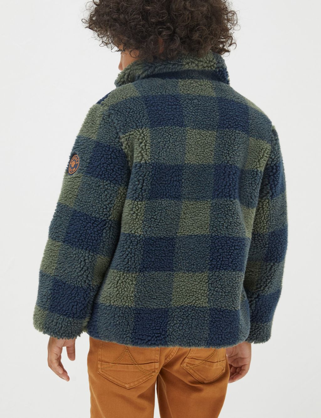 Fleece Checked Padded Jacket (3-13 Yrs) image 3
