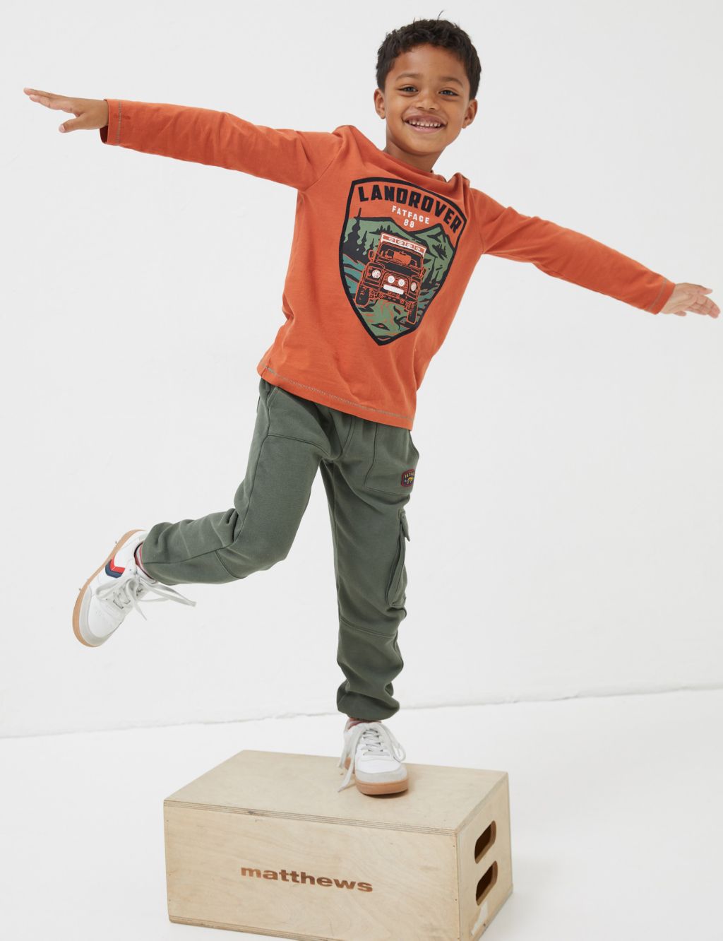 Cotton Rich Cargo Joggers (3-13 Yrs) image 1