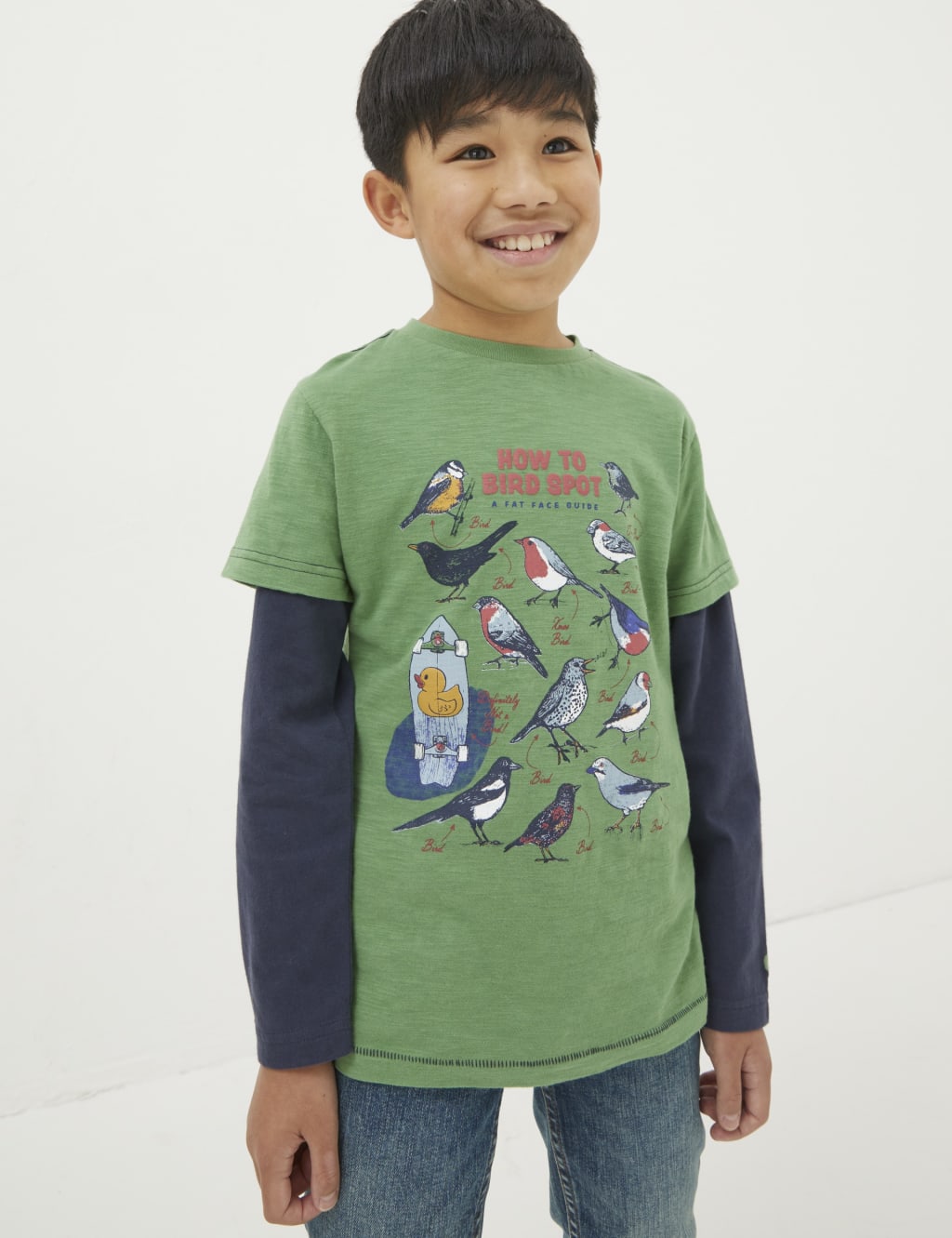 Pure Cotton Bird Print T-Shirts (3-13 Yrs)