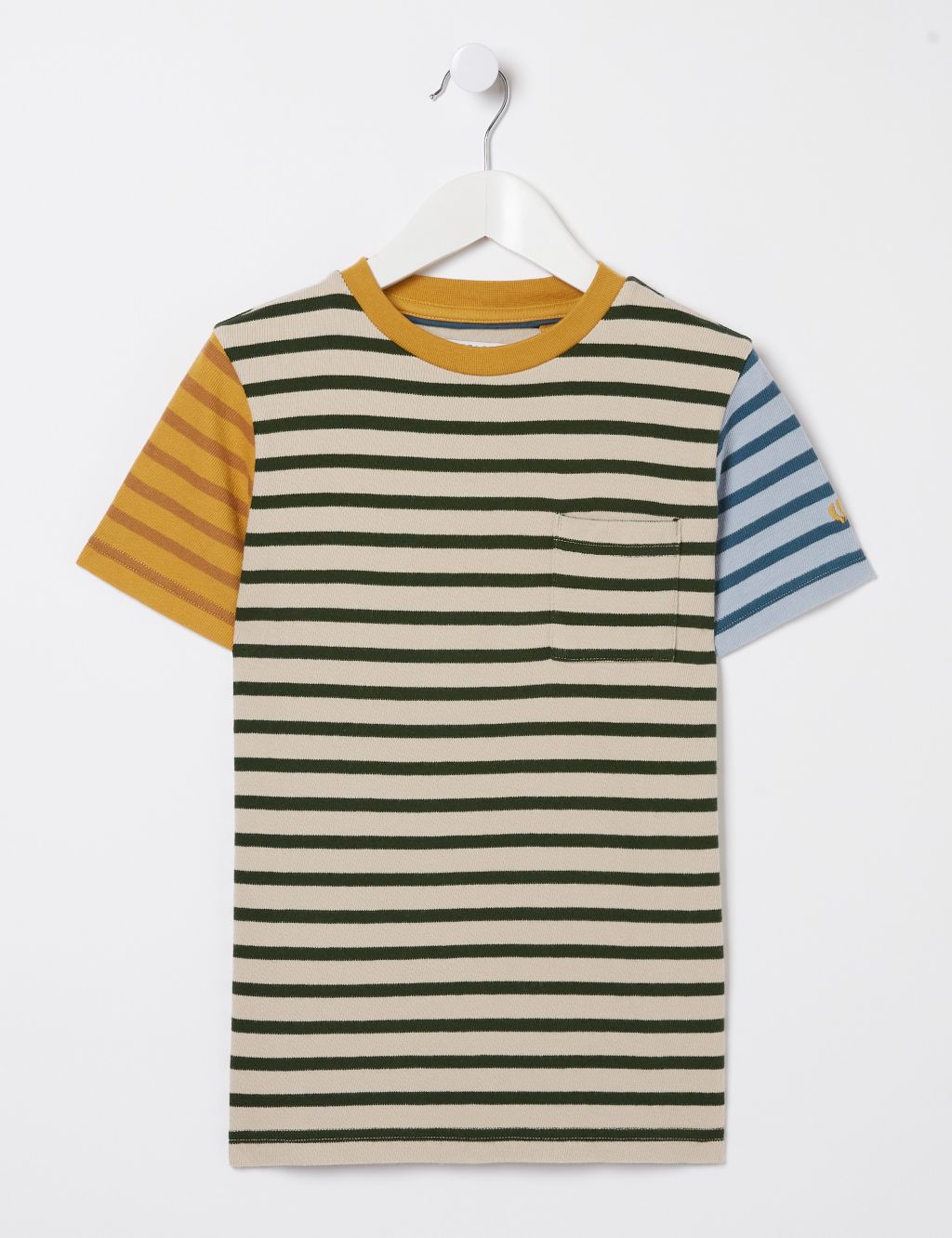 Pure Cotton Striped T-Shirt (3-13 Yrs) image 2