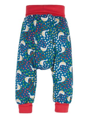 M&S Frugi Girls Pure Cotton Duck Print Joggers (0-5 Yrs)
