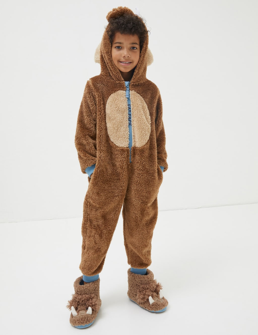 Fleece Mammoth Hooded Onesie  (3-13 Yrs) image 1