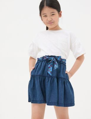 Fatface Girl's Mini Skater Skirt (3-13 Yrs) - 10-11 - Indigo, Indigo