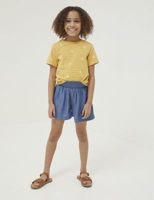 Fatface Girls Embroidered Shorts (3-13 Yrs) - 3-4 Y - Blue Mix, Blue Mix