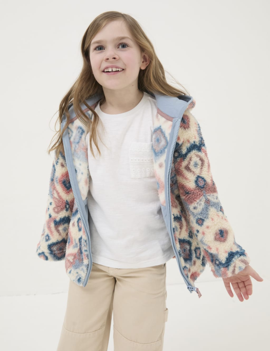 Fleece Geometric Hoodie (3-13 Yrs)