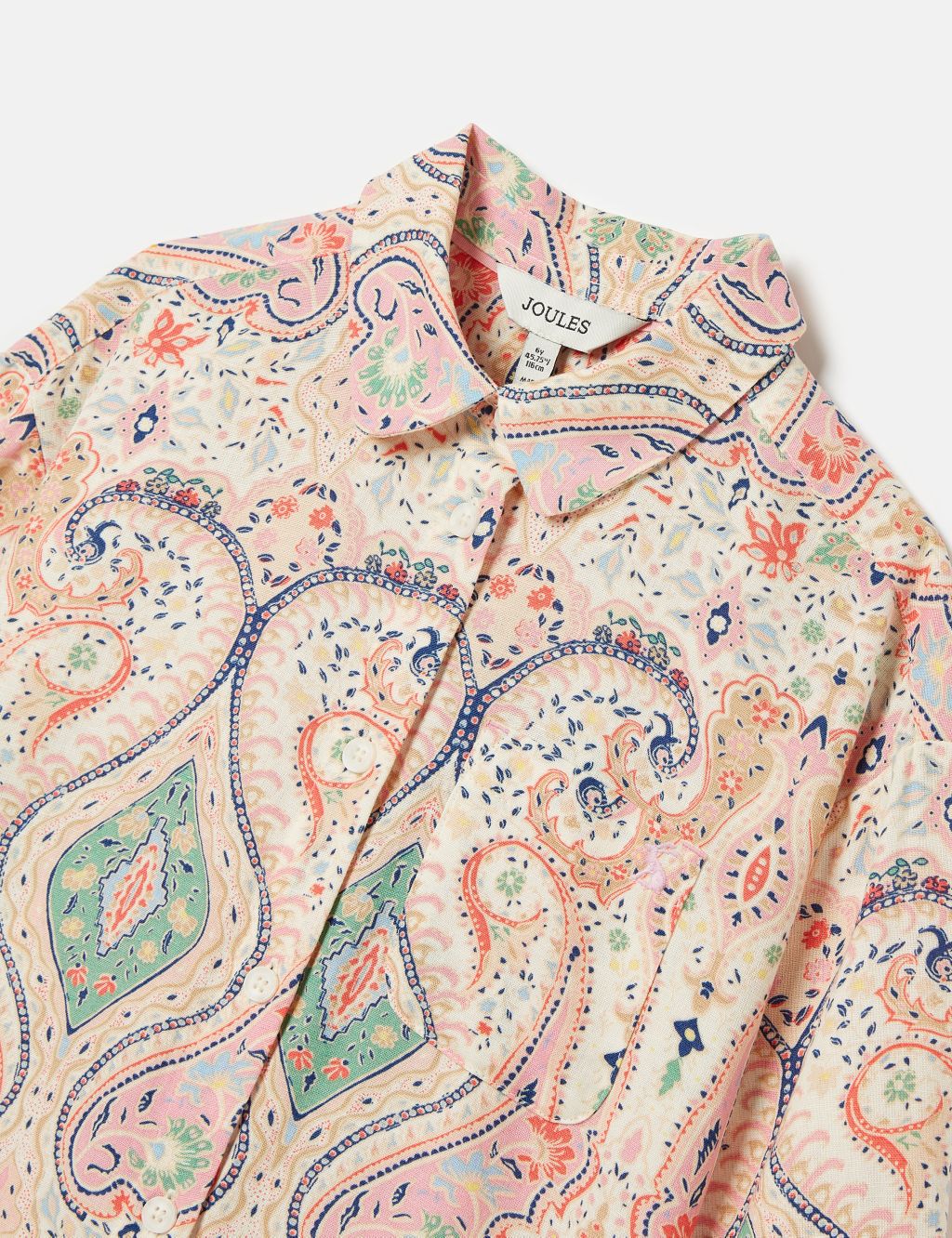 Cotton Blend Floral Shirt (4-12 Yrs)