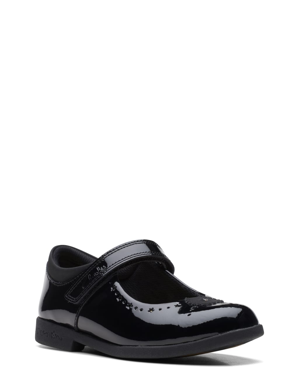 Kids' Patent Leather Riptape School Shoes (13 Small - 4 Large) image 2