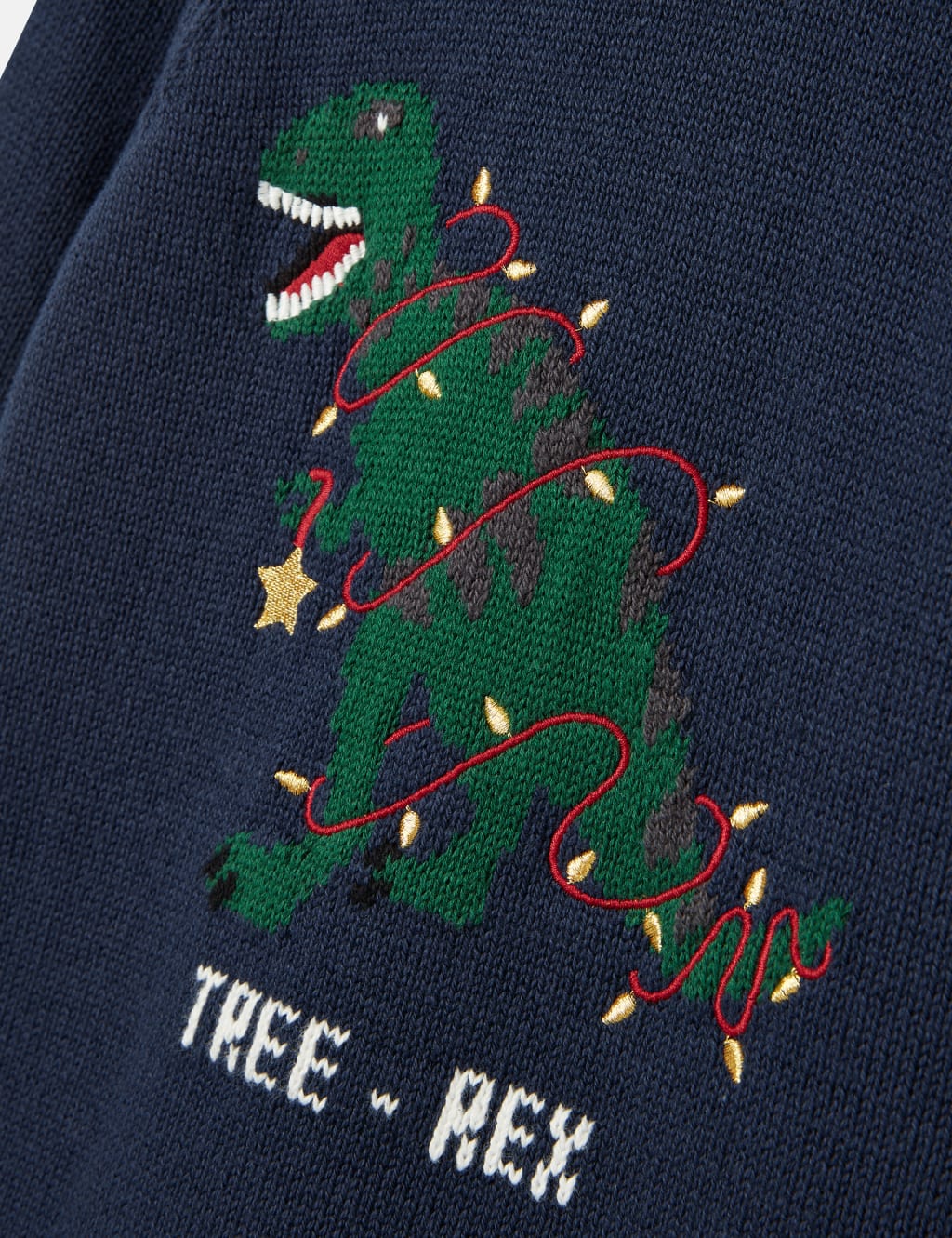 Pure Cotton Dinosaur Christmas Jumper (1-8 Yrs) image 2