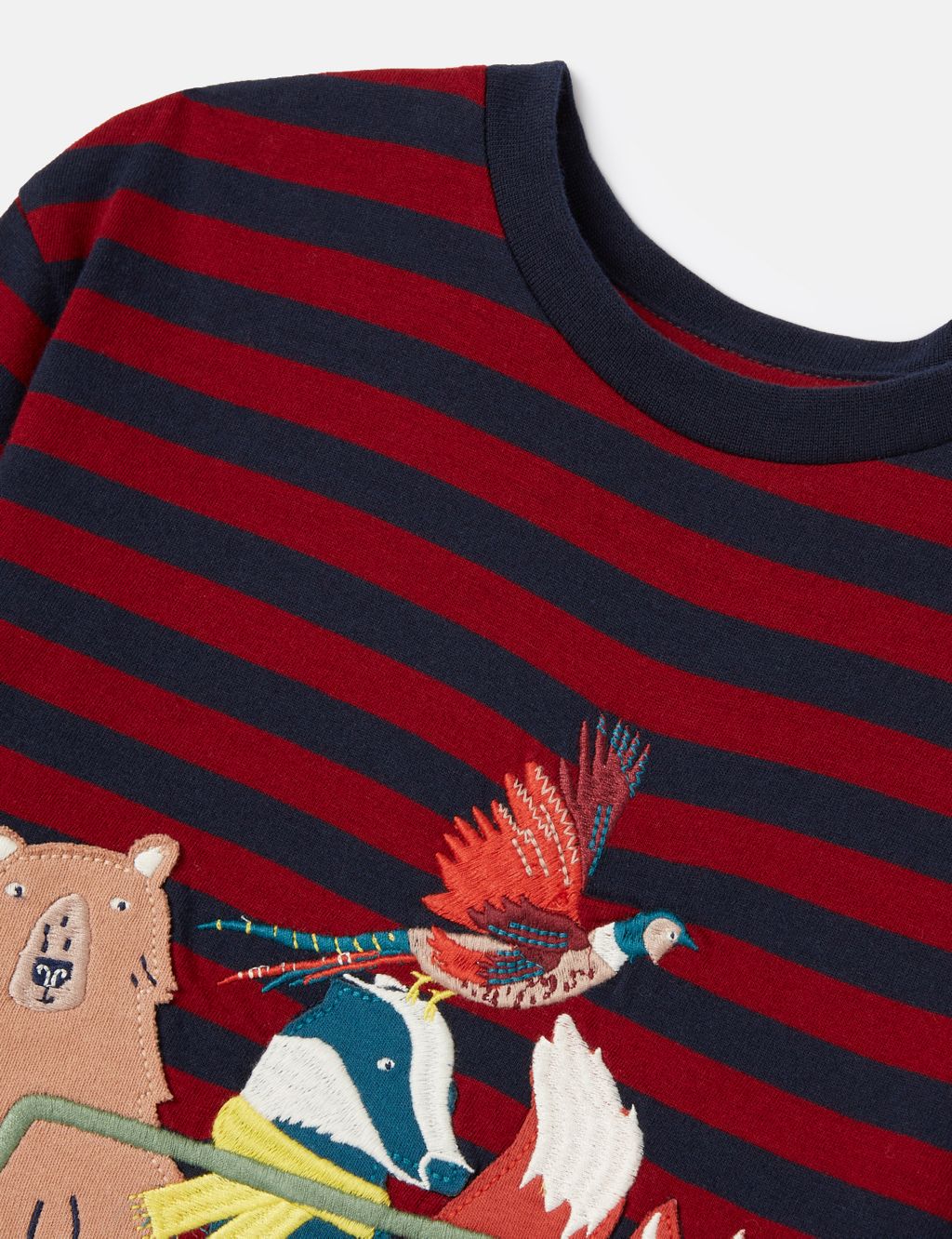 Pure Cotton Striped Animal Top (2-8 Yrs) image 4