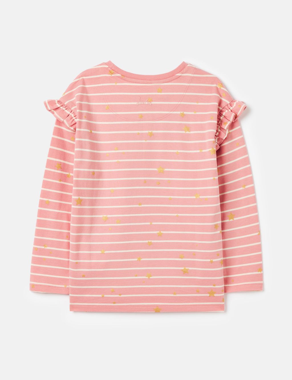 Pure Cotton Striped Frill Top (2-12 Yrs) image 3