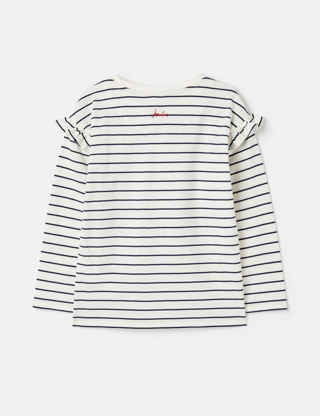 Pure Cotton Striped Frill Top (2-12 Yrs) image 3