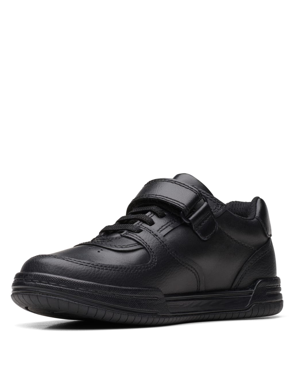 Kids' Leather Riptape School Shoes image 2