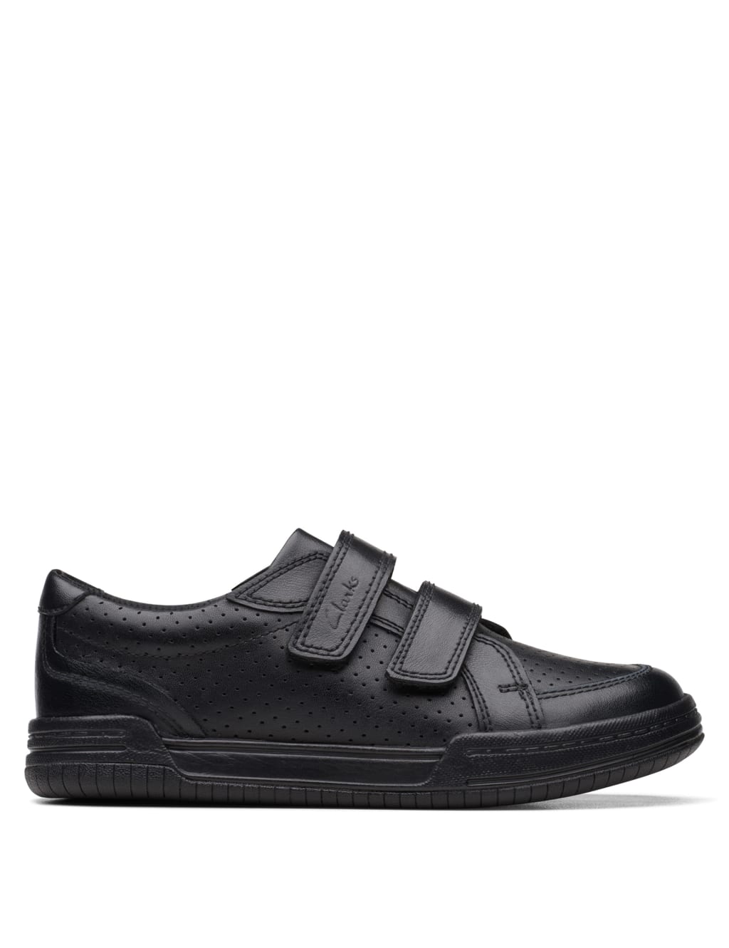 Kids' Leather Riptape School Shoes image 1