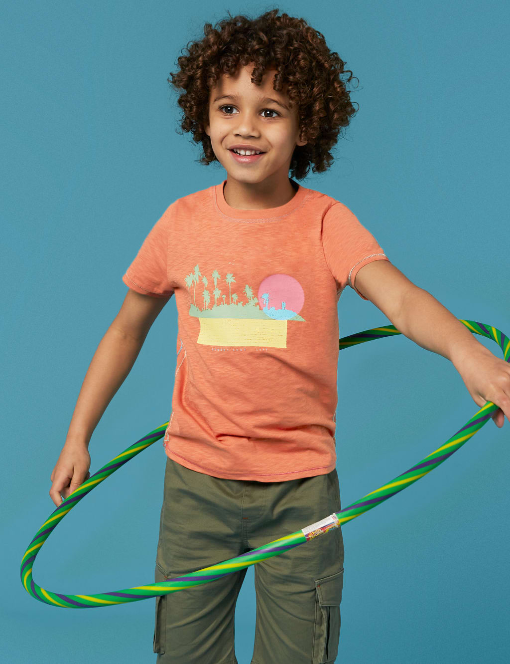 Pure Cotton Sunset Print T-Shirt (3-10 Yrs) image 2