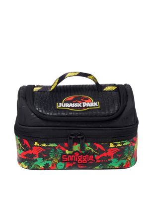 Smiggle Kids Jurassic Park Lunch Box - Black, Black