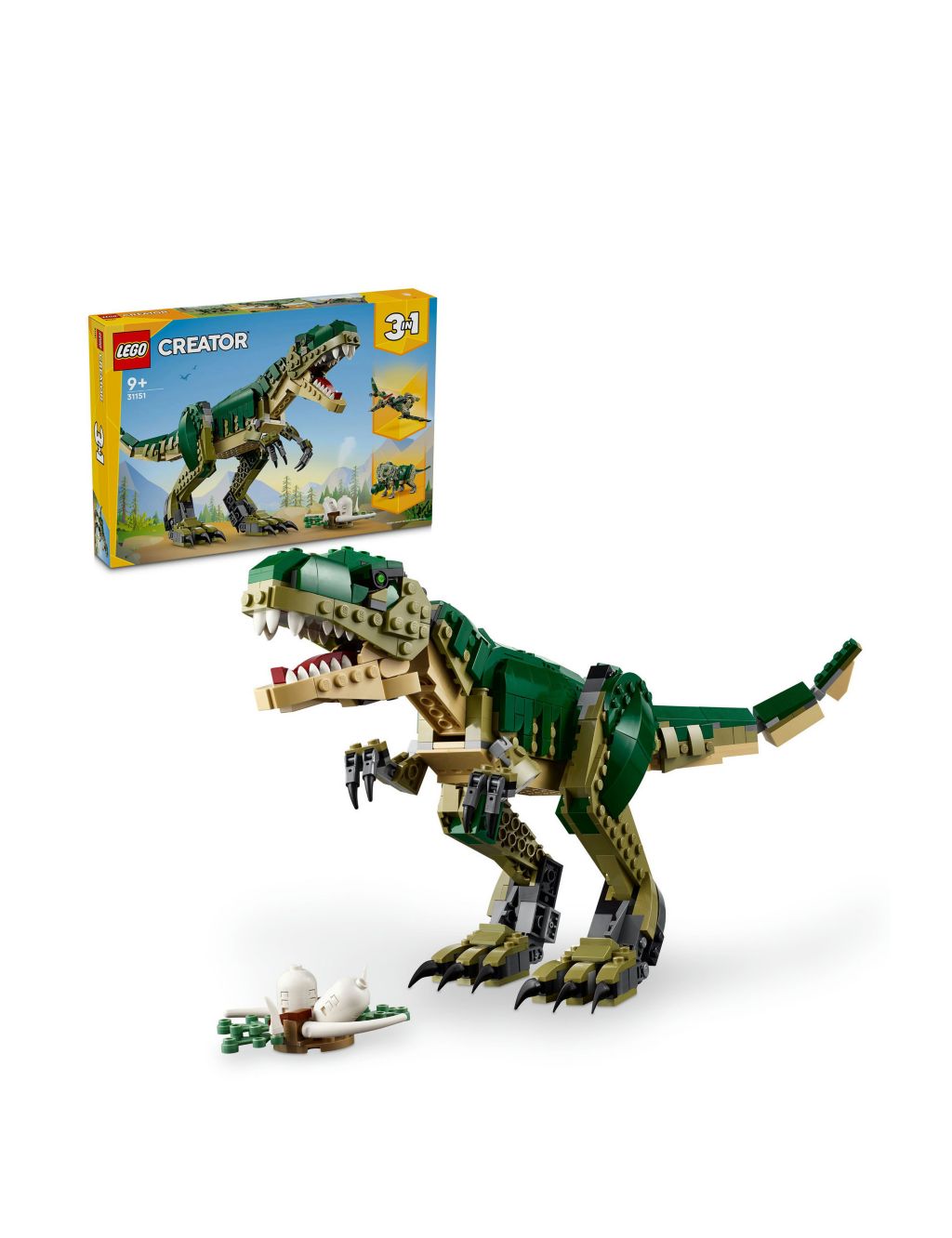LEGO® Creator 3in1 T. rex, Dinosaur Toy for Kids 31151 (9+ Yrs)