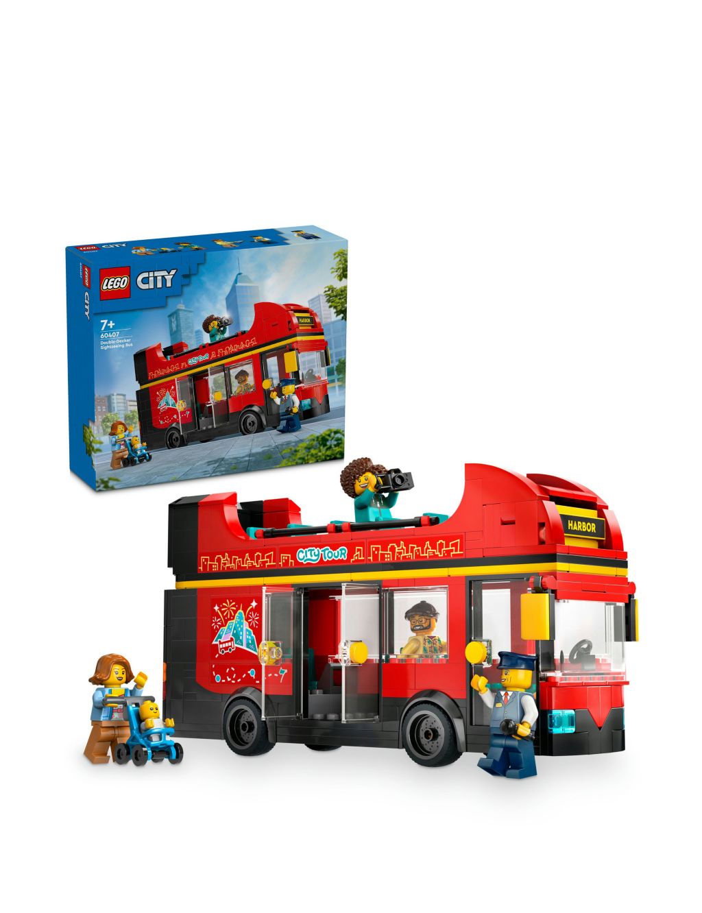 LEGO® City Red Double-Decker Sightseeing Bus Toy 60407 (7+ Yrs)