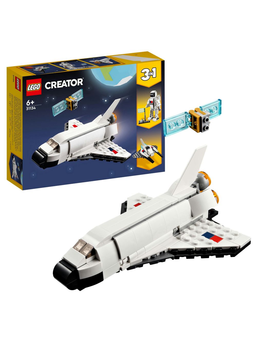 LEGO Creator 3 in 1 Space Shuttle Toy Set (6+ Yrs) image 1