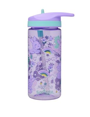 Smiggle Kid's Patterned Water Bottle - Lilac, Lilac