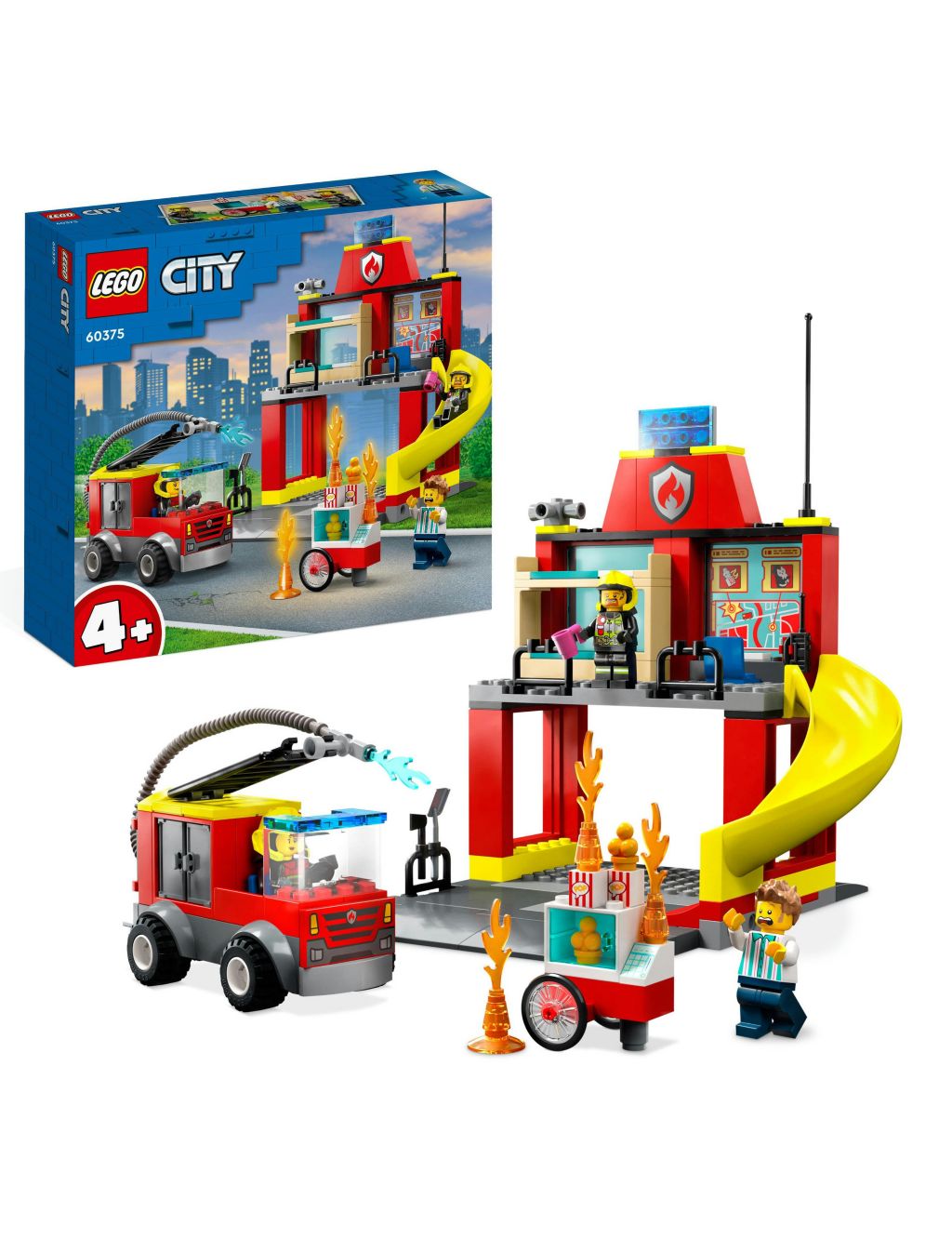 LEGO City Fire Station and Fire Engine Toys 60375 (4+ Yrs)
