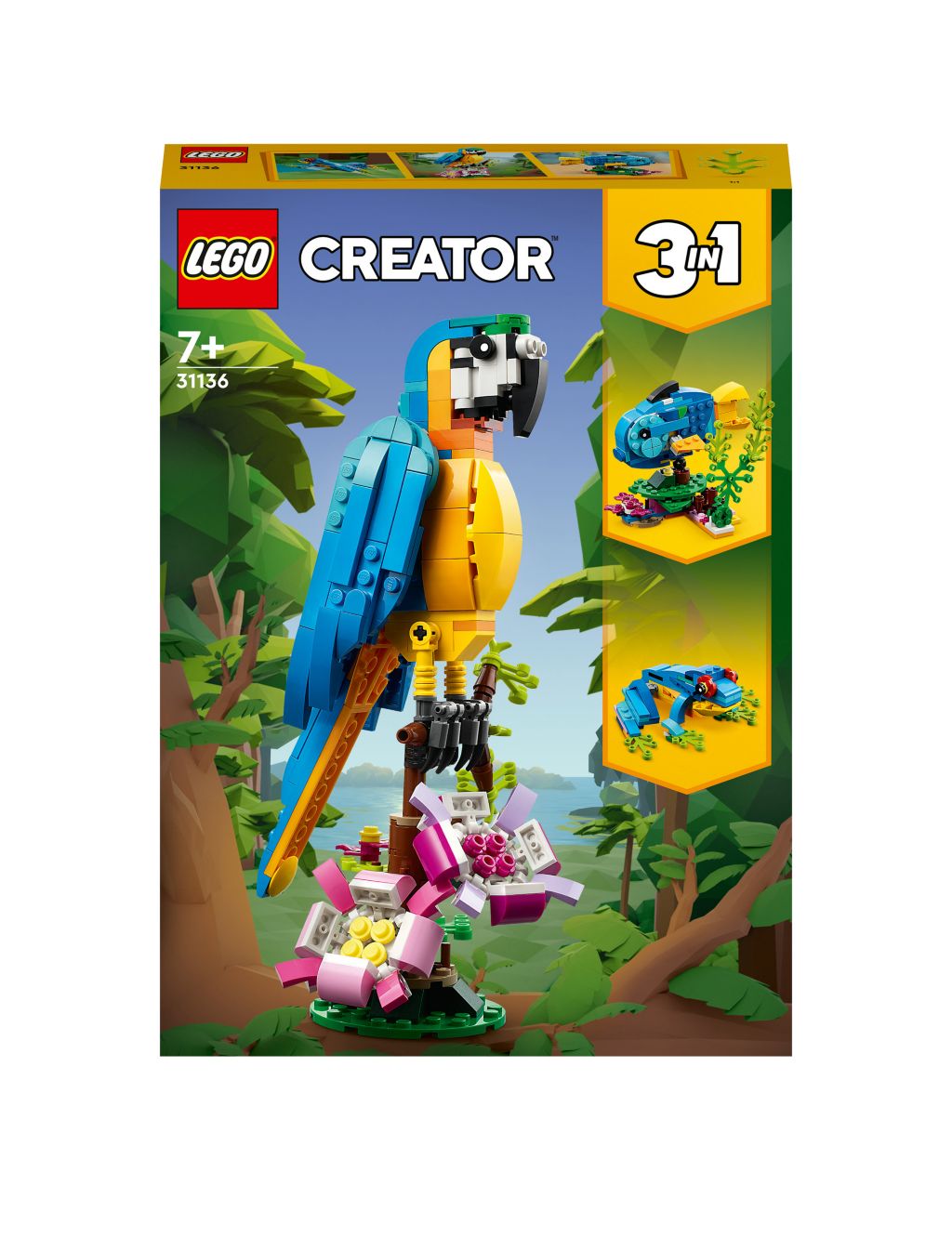 LEGO Creator 3 in 1 Exotic Parrot Toy Set (7+ Yrs) image 3