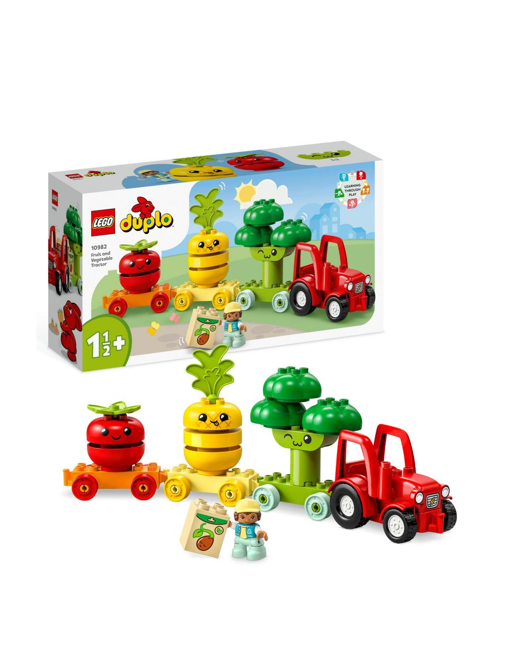 LEGO DUPLO Fruit and Vegetable Tractor Toy Set 10982 (1.5 - 3 Yrs)