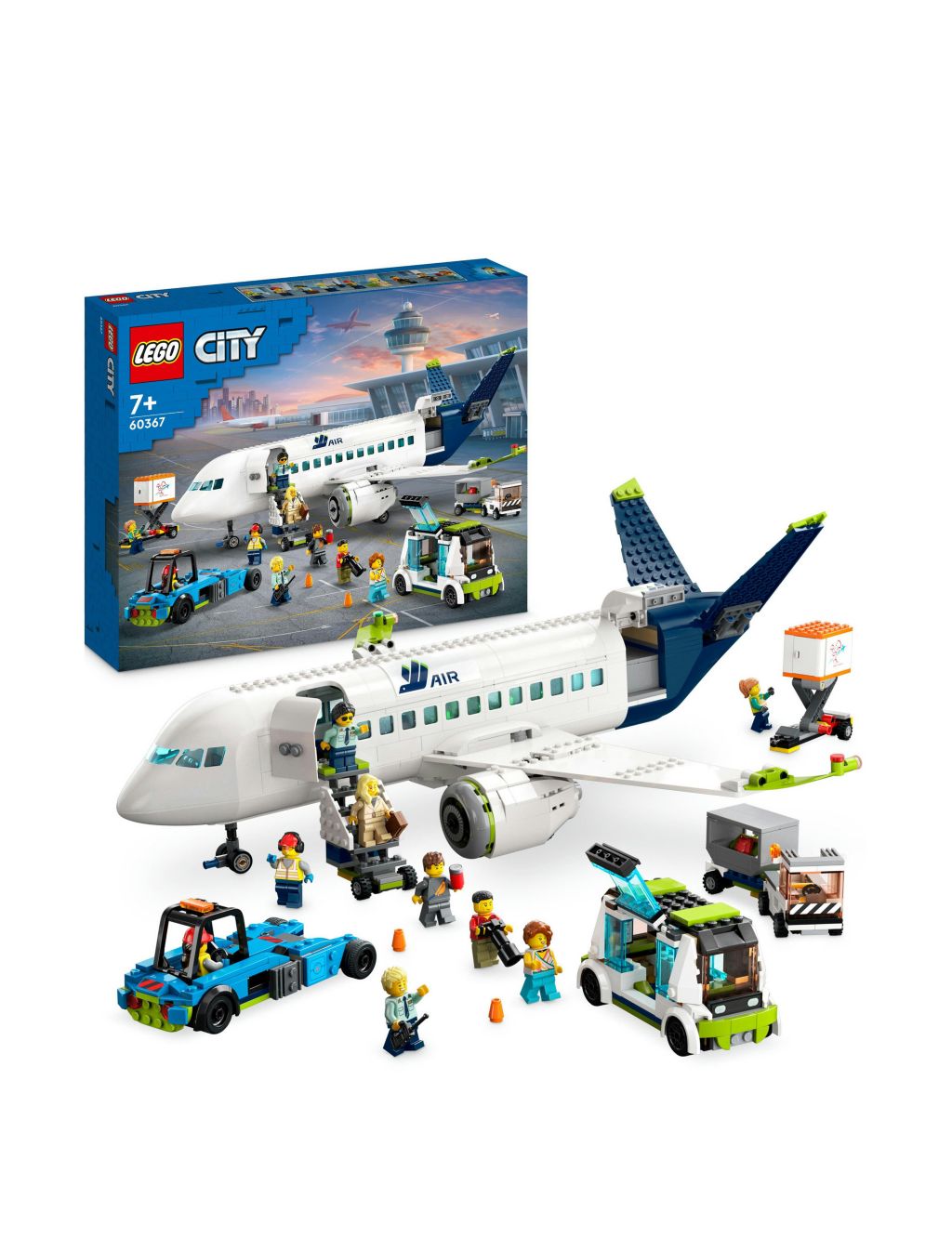 LEGO City Passenger Aeroplane Toy Model Kit 60367 (7+ Yrs)