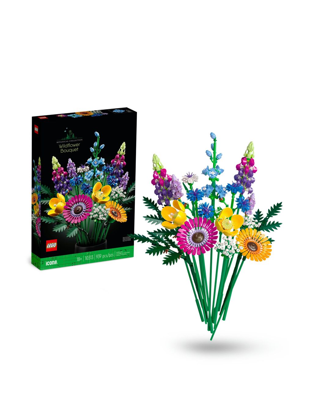 LEGO Icons Wildflower Bouquet Set for Adults 10313 (18+ Yrs)