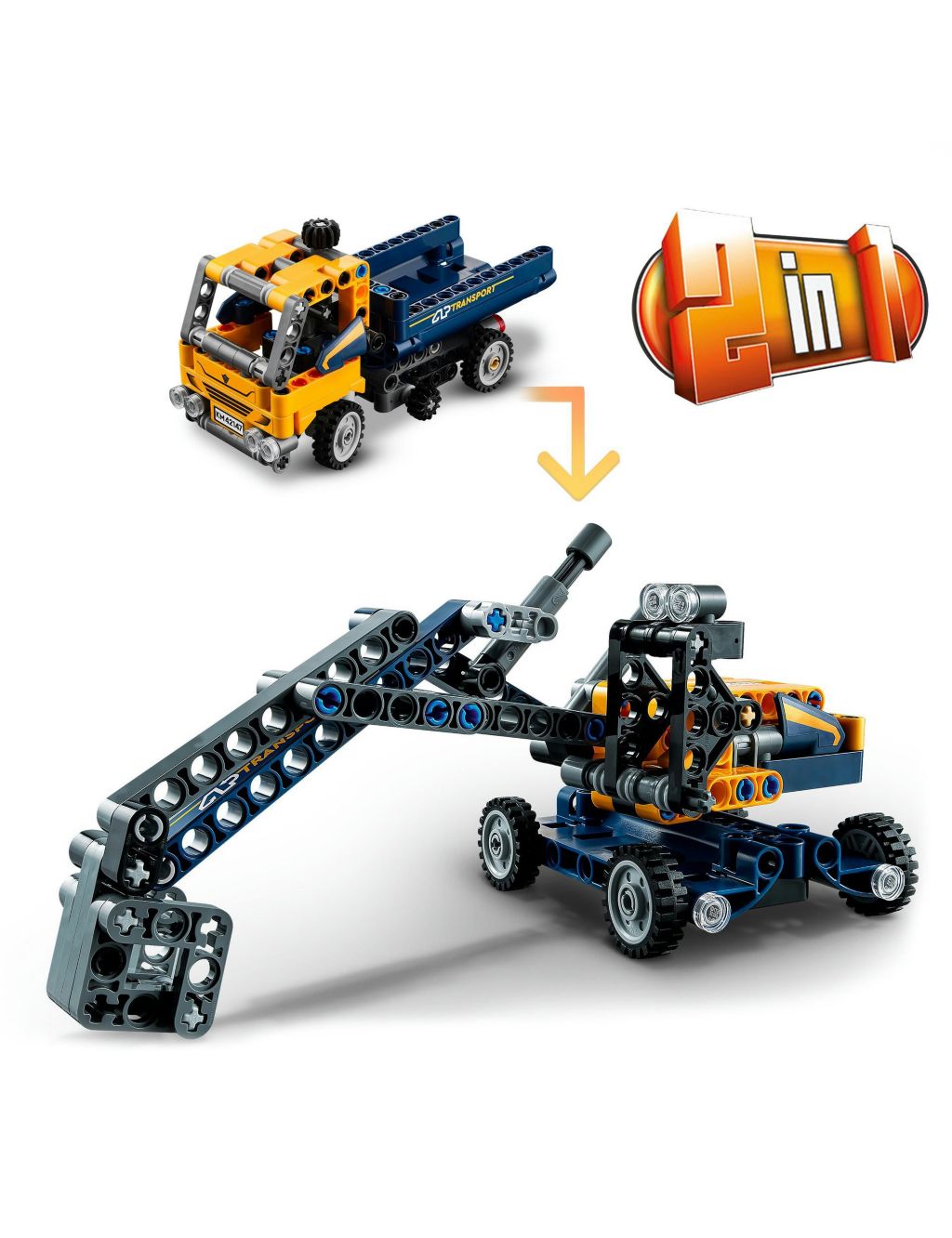 LEGO Technic Dump Truck & Excavator 2in1 Set (7+ Yrs) image 3
