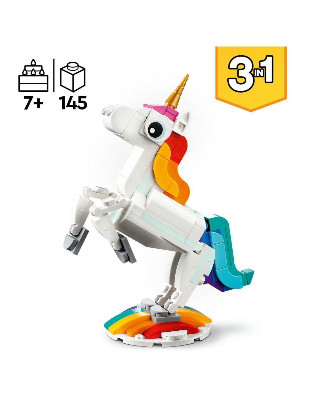 LEGO Creator 3 in 1 Magical Unicorn Toy Set (7+ Yrs) image 2