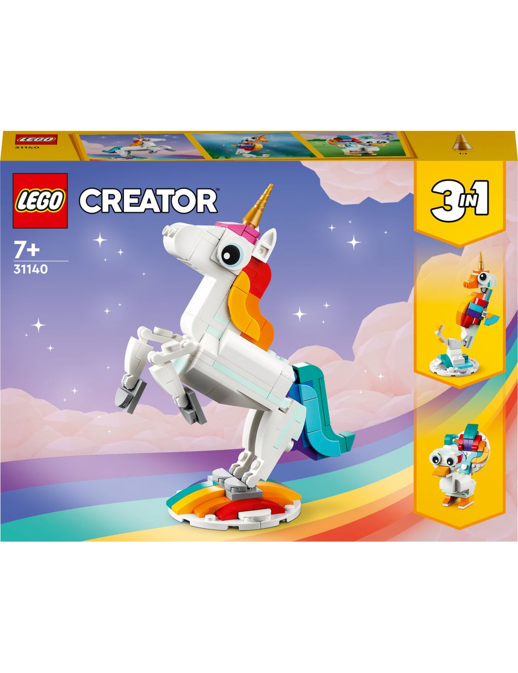 LEGO Creator 3 in 1 Magical Unicorn Toy Set (7+ Yrs) image 3