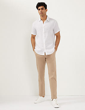 Luxury Pure Linen Short Sleeve Shirt