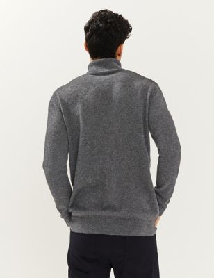 M&S Jaeger Mens Wool with Cashmere Roll Neck Jumper