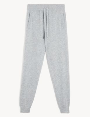 M&S Jaeger Mens Wool with Cashmere Knitted Joggers