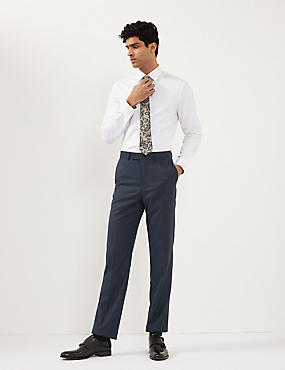 Tailored Fit Italian Pure Wool Trousers