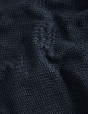 M&S Jaeger Mens Pure Cotton Tipped Collar Pique Polo Shirt