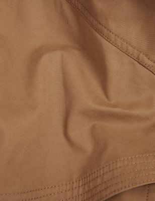 

JAEGER Gabardina corta 100% algodón con y cinturónWomens - Latte, Latte