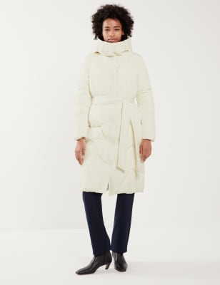 longline funnel neck coat