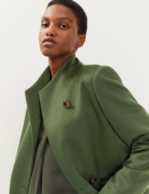 dark green tailored coat