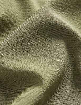 

JAEGER Womens Kurzärmeliges Strickoberteil mit Rundhalsausschnitt - Olive, Olive