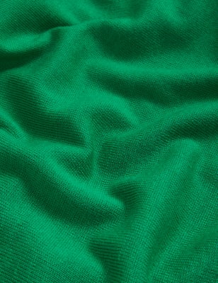 

JAEGER Womens Pure Merino Wool V-Neck Jumper - Green, Green