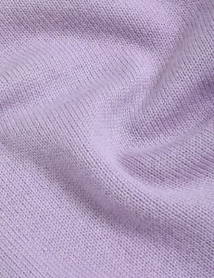 

JAEGER Womens Wool Rich Cowl Neck Jumper with Cashmere - Light Purple, Light Purple