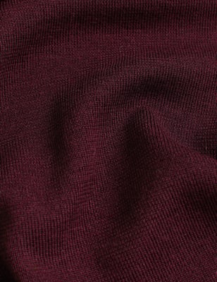 

JAEGER Womens Lang geschnittener Cardigan aus reiner Wolle - Wine, Wine