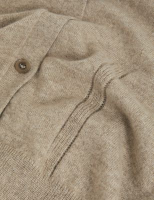 M&S Jaeger Womens Wool Pointelle Cardigan with Cashmere