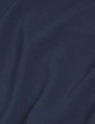

JAEGER Womens Round Neck Tie Waist Midi Dress - Navy, Navy