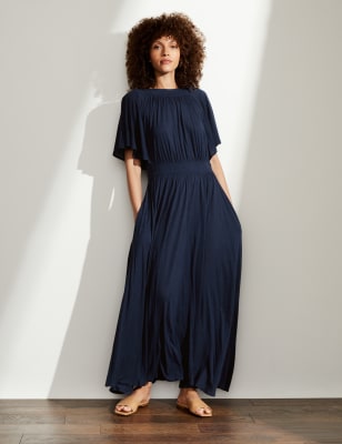midi shift dresses with short sleeves