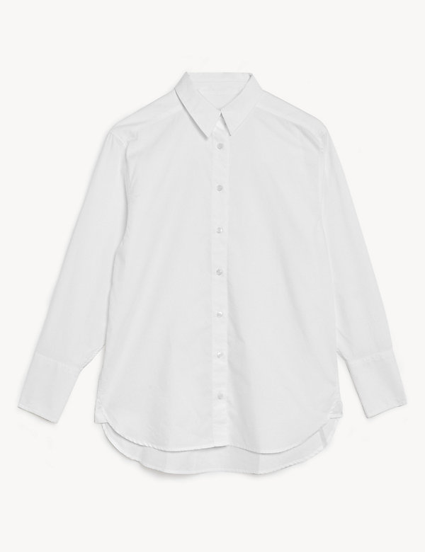 Pure Cotton Oversized Long Sleeve Shirt - CA