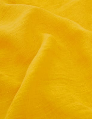

JAEGER Womens Pure Linen Tie Neck Long Sleeve Top - Mango, Mango